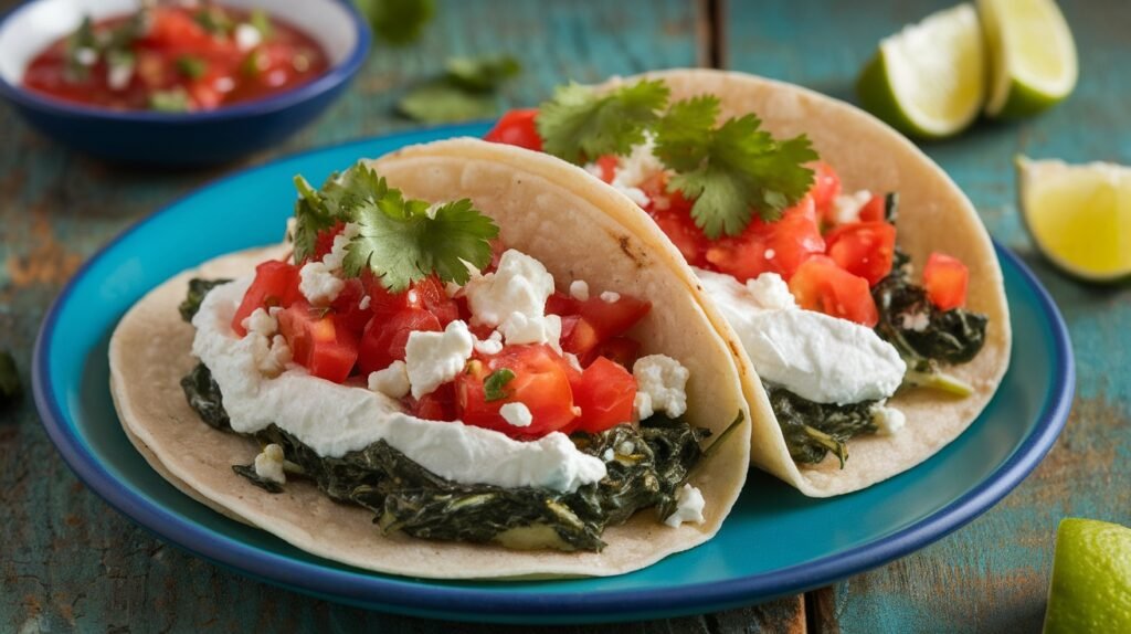 Ricotta Spinach Tacos