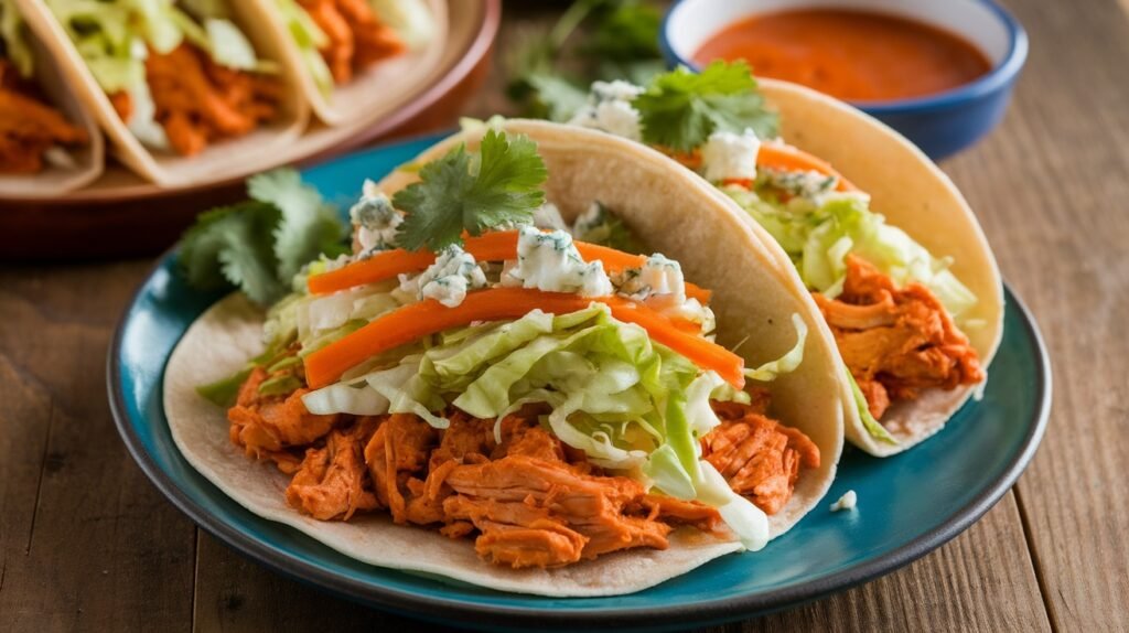 Buffalo Chicken Slaw Tacos