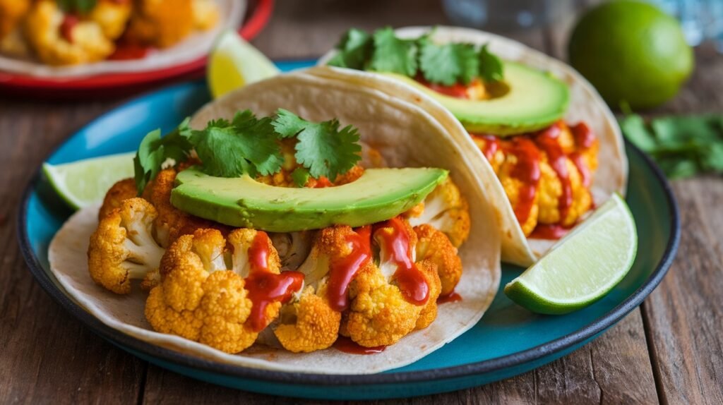 Crispy Cauliflower and Sriracha Tacos