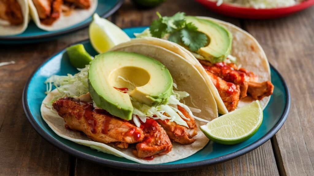 Gochujang Glazed Chicken Tacos