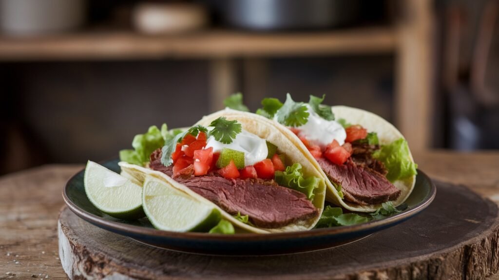 Horseradish Roast Beef Tacos