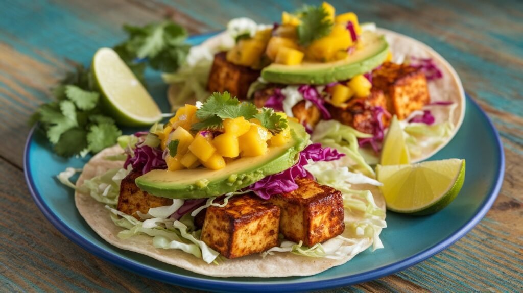 Jamaican Jerk Tofu Tacos