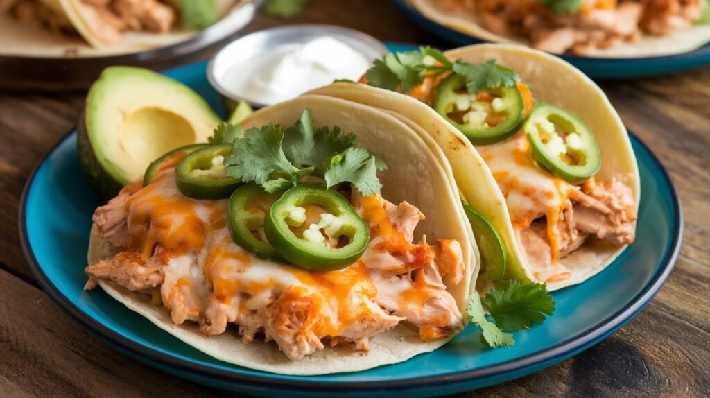 Jalapeño Popper Chicken Tacos