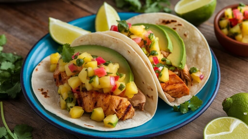 Pineapple Jalapeño Chicken Tacos