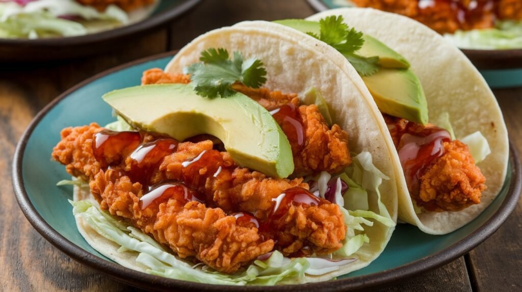 Hot Honey Fried Chicken Tacos