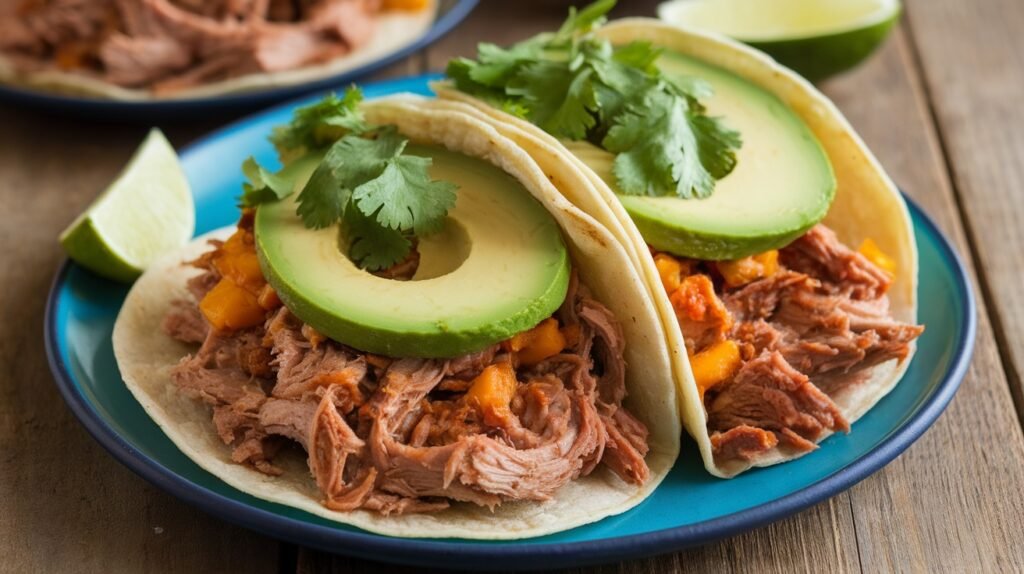 Mango Habanero Pulled Pork Tacos