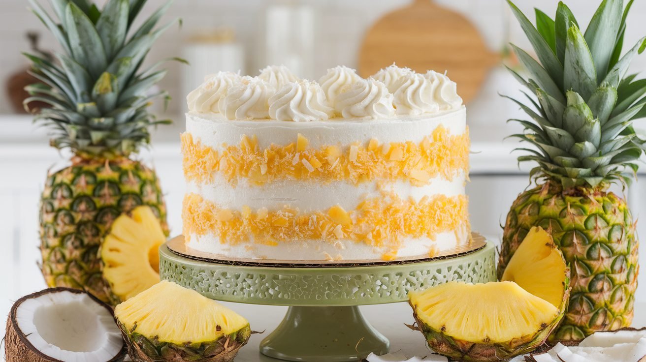 Coconut Pineapple Cake Recipe Food Blasts