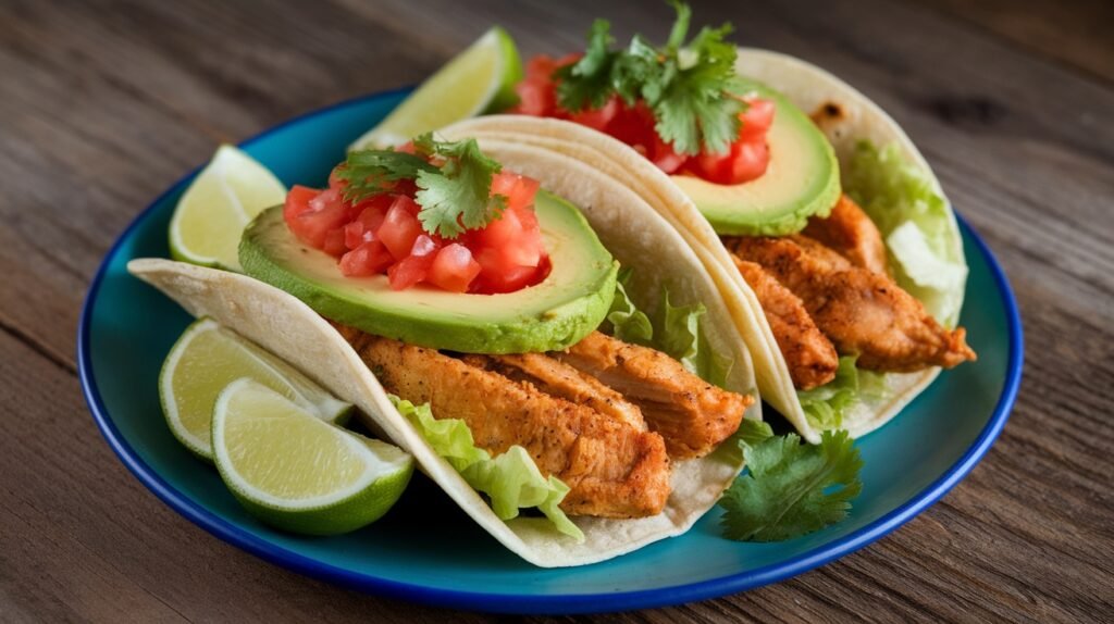 Crispy Lemon Pepper Chicken Tacos