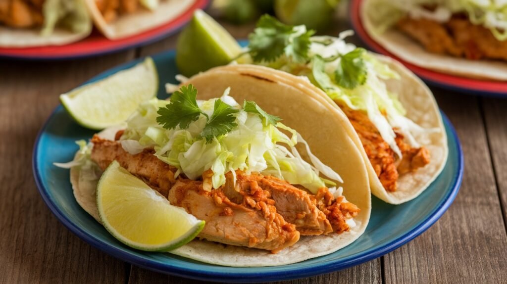 Spicy Lemon Chicken and Cabbage Tacos