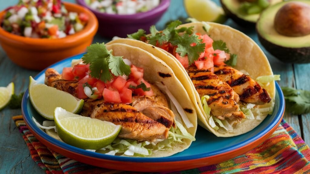 Grilled Lime and Chili Chicken Tacos