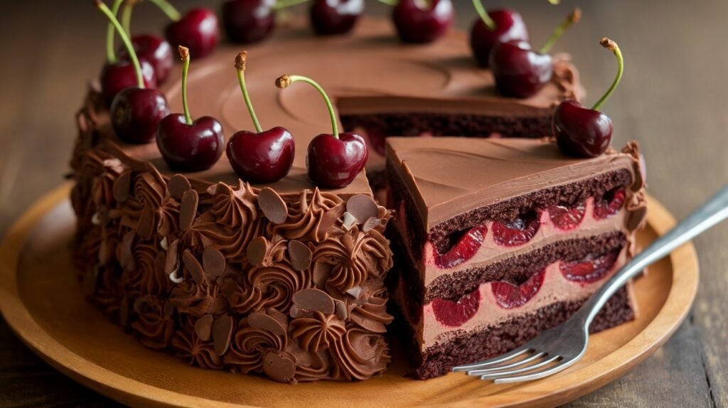 Cherry Chocolate Layer Cake