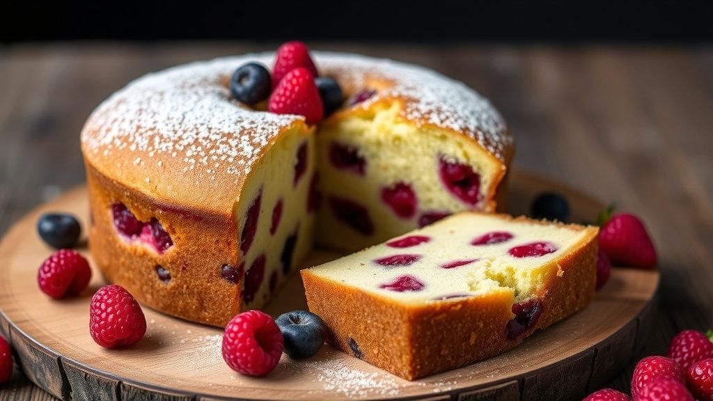 Red Berry Yogurt Cake