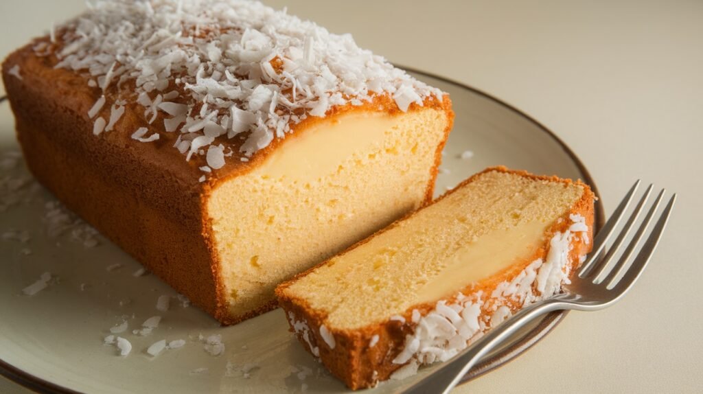 Coconut Custard Loaf Cake