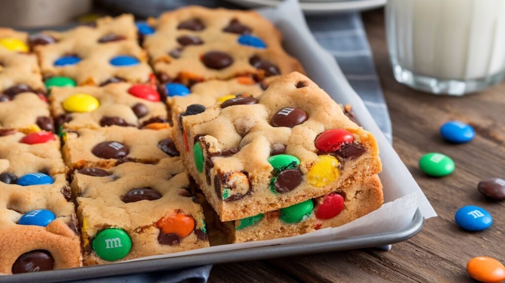 M&M Cookie Bars