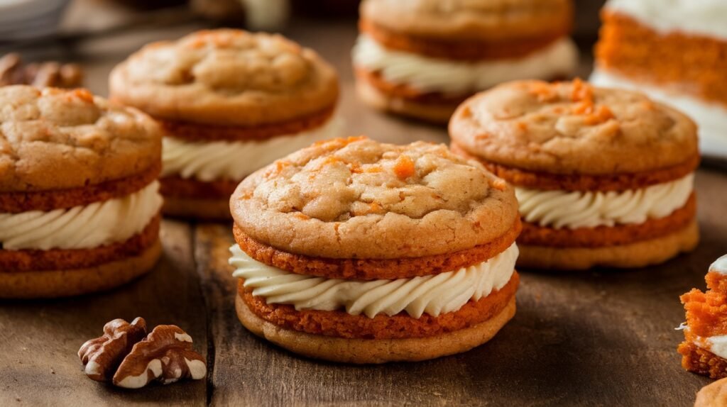 Carrot Cake Cookie Sandwiches