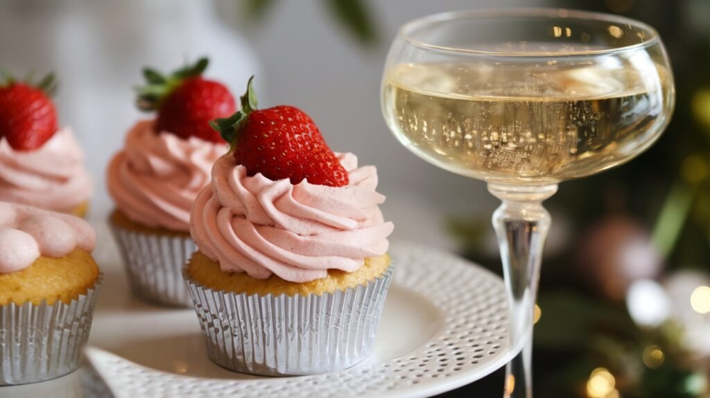 Strawberry Champagne Cupcakes