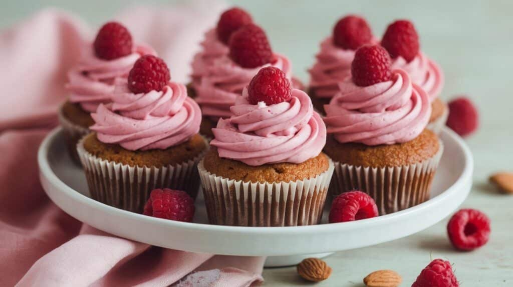Almond Raspberry Cupcakes