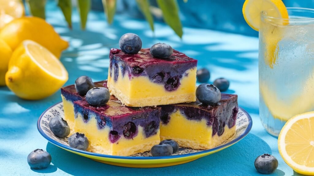 Lemon Blueberry Freezer Bars