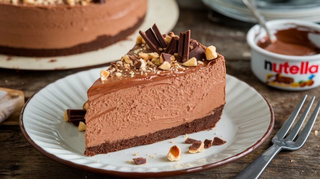 No Bake Nutella Cheesecake