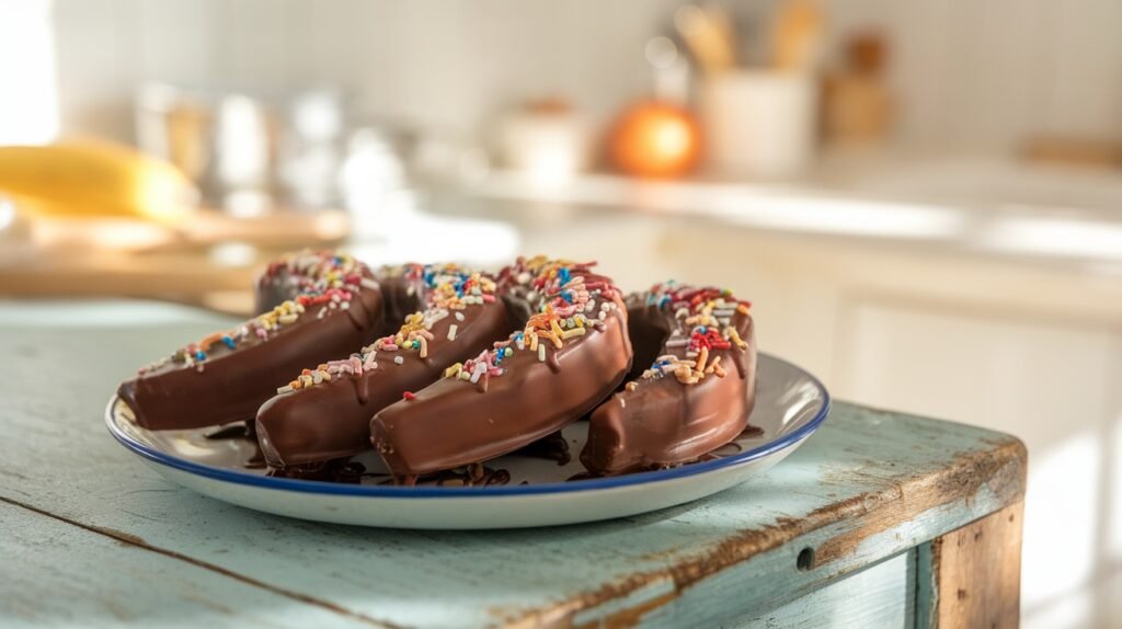 Chocolate Covered Frozen Bananas