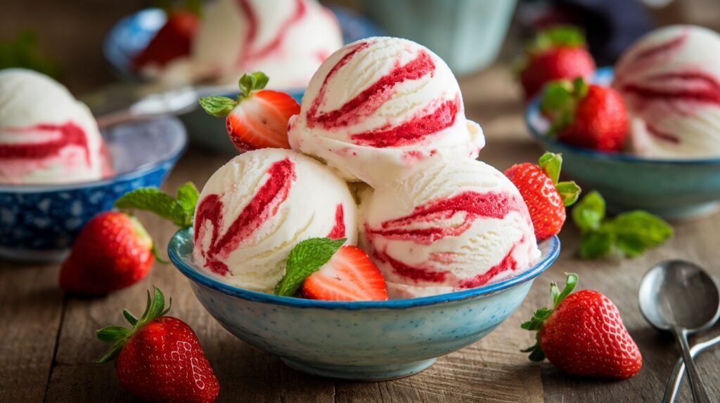 Strawberry Swirl Ice Cream