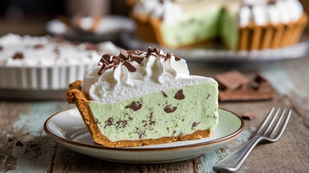 Mint Chocolate Chip Ice Cream Pie