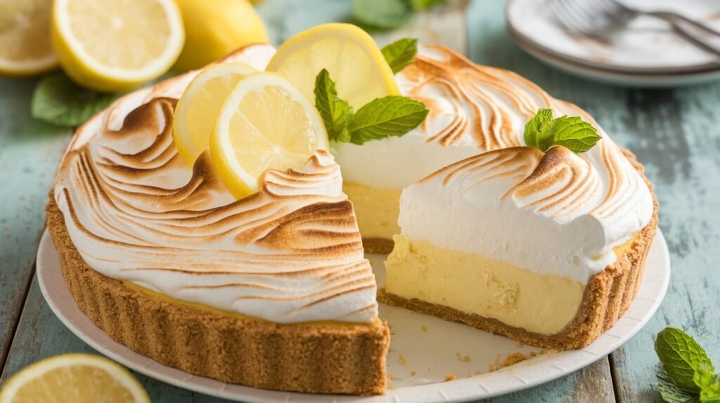 Lemon Meringue Ice Cream Pie