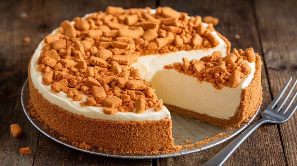 Biscoff Crust Cheesecake Pie