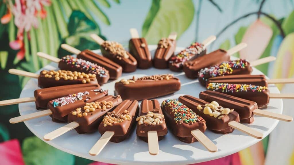 Chocolate Banana Popsicles