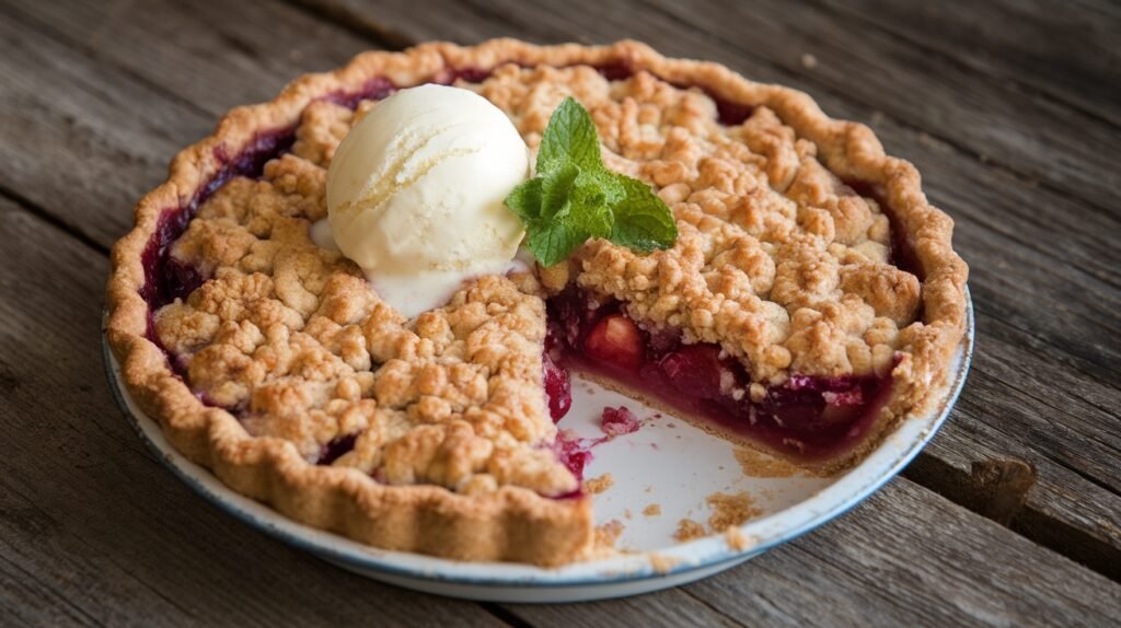 Plum Crumble Pie
