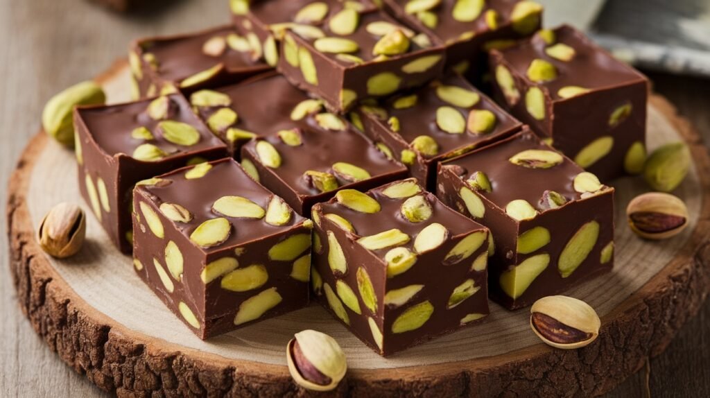 Chocolate Pistachio Fudge