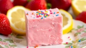 Strawberry Lemonade Fudge