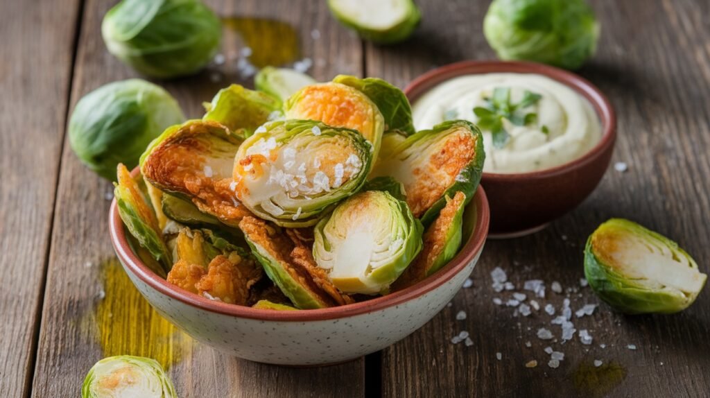 Air Fryer Brussels Sprouts Chips