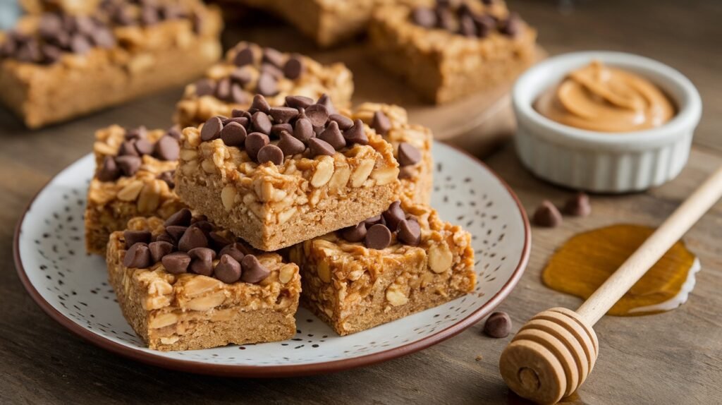 No Bake Peanut Butter Oat Bars