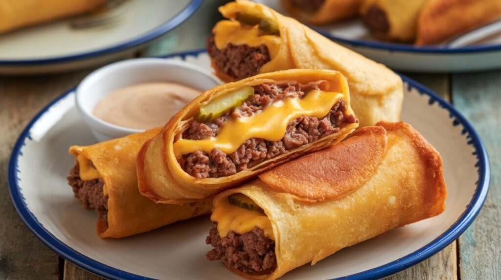 Cheeseburger Egg Rolls