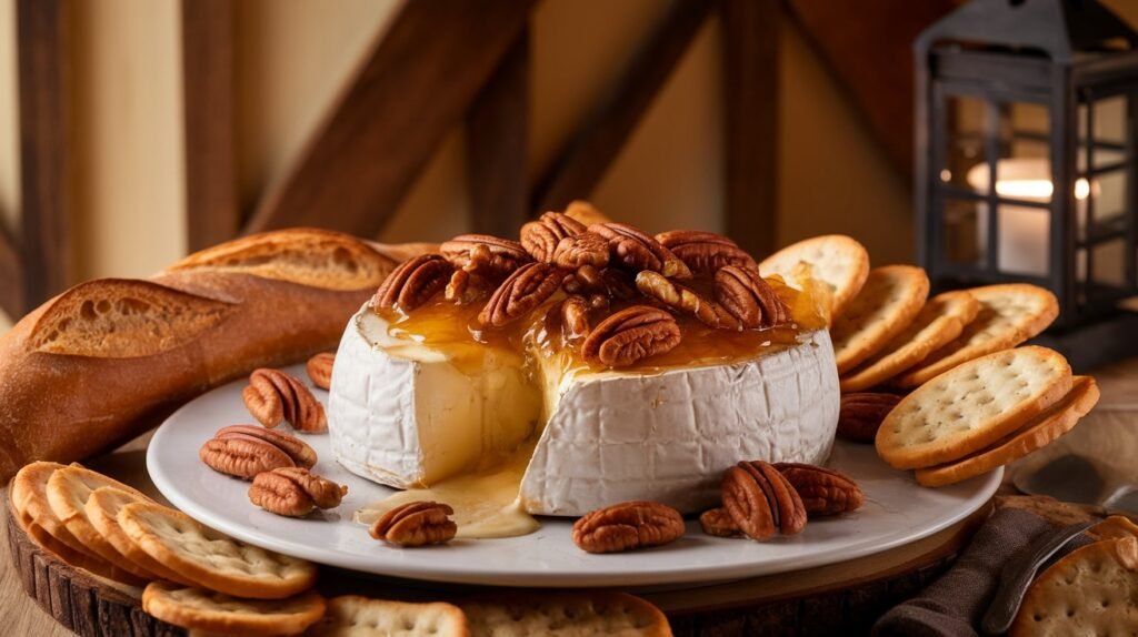 Baked Brie with Honey and Pecans