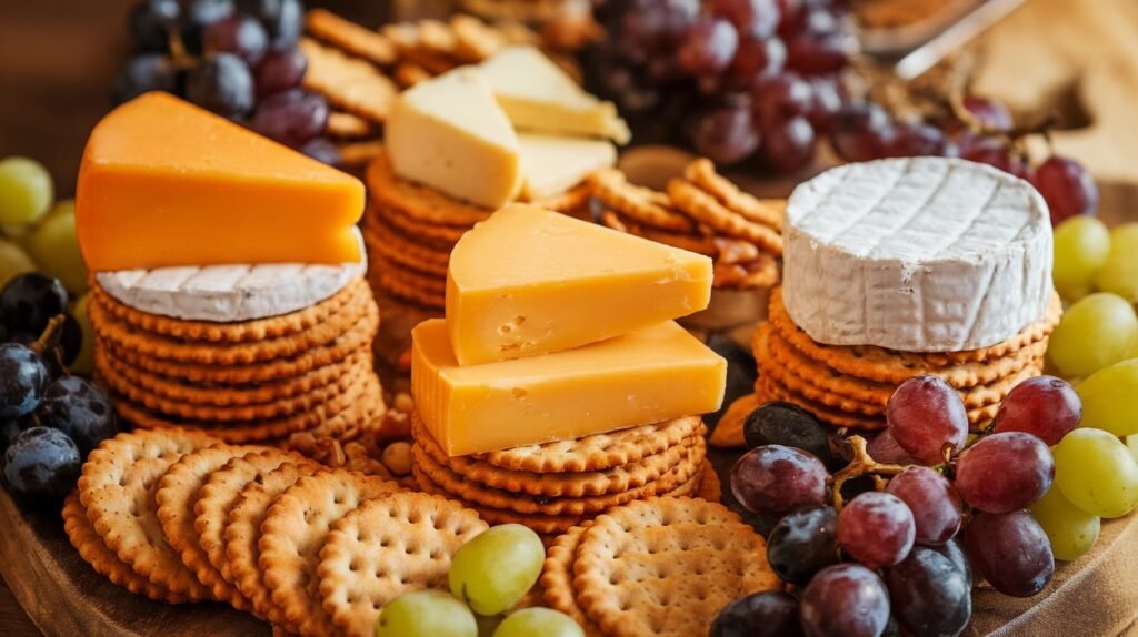 Cheese and Cracker Stacks