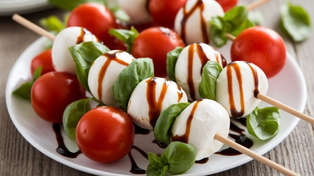 Mozzarella and Tomato Skewers