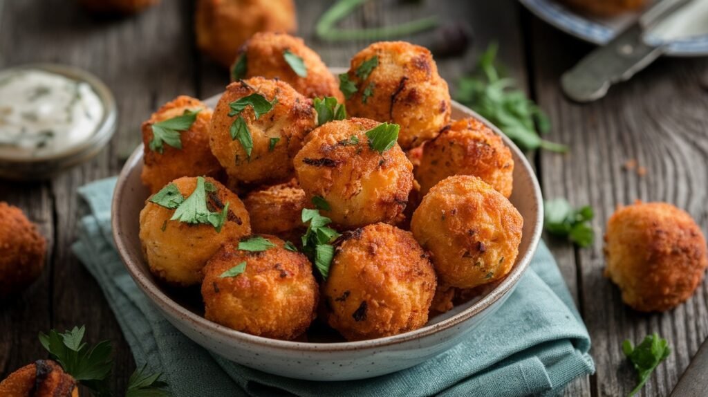 Roasted Garlic Chickpea Poppers