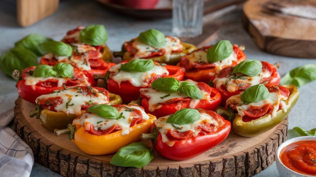 Mini Pepper Pizza Boats