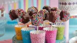 Chocolate Dipped Marshmallow Pops