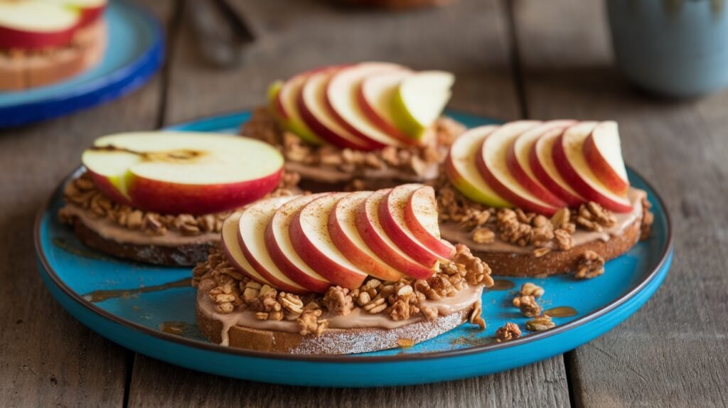 Apple Sandwiches with Granola