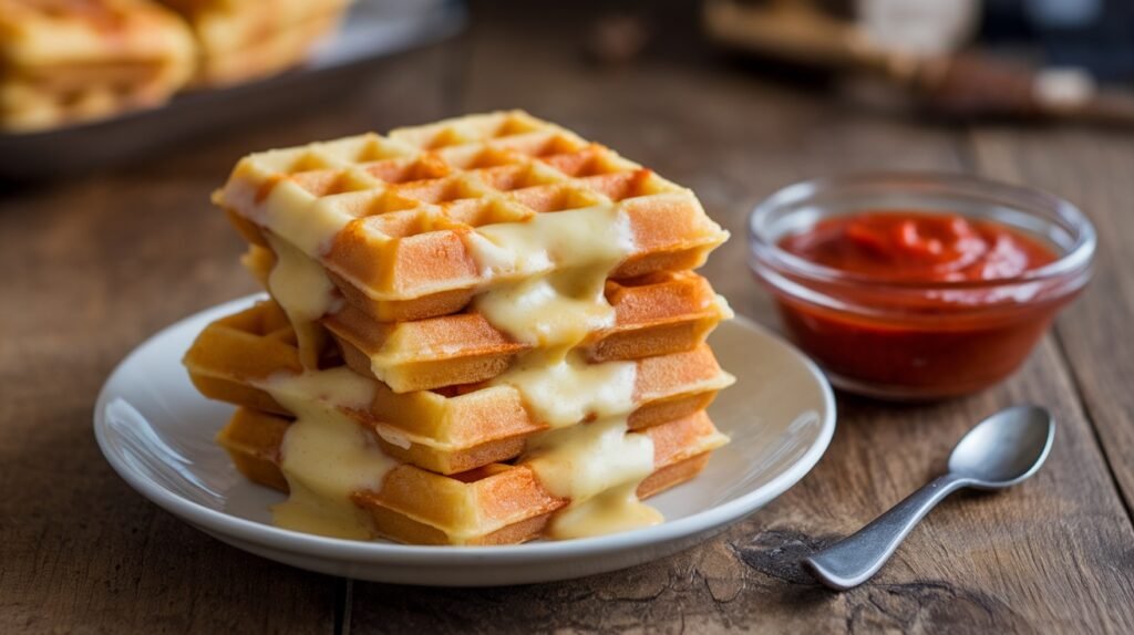 Mini Grilled Cheese Waffles