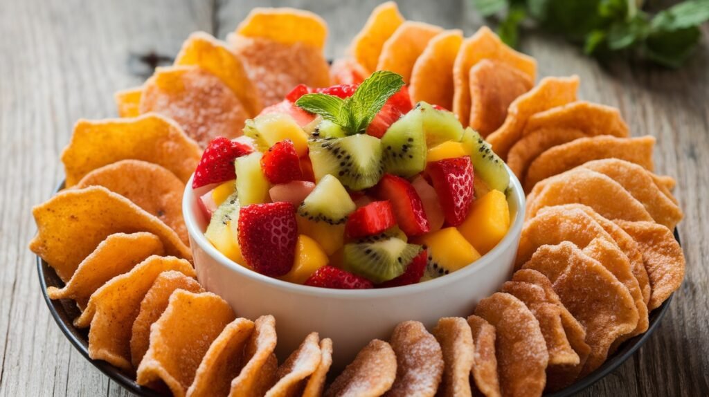 Fruit Salsa with Cinnamon Chips