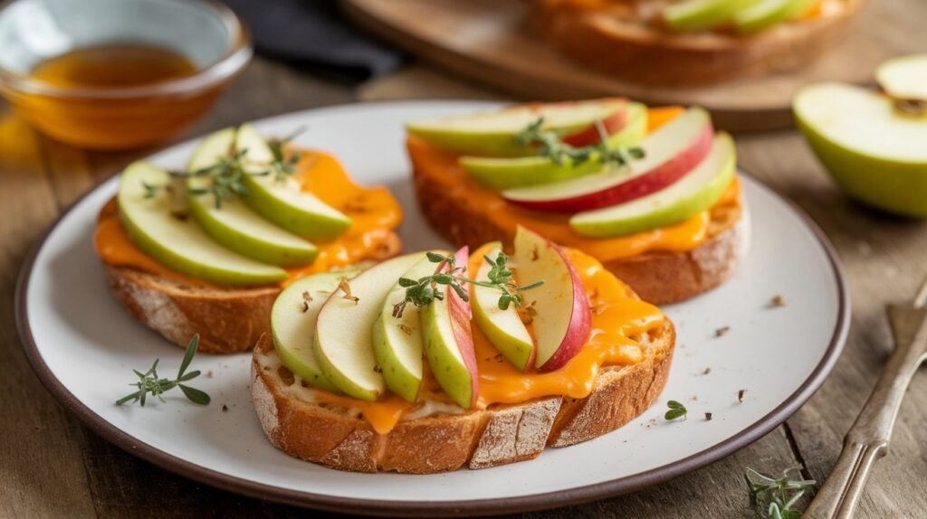 Apple Cheddar Toasts