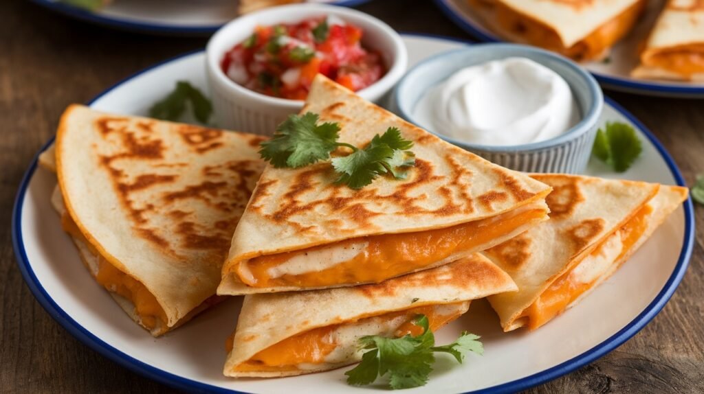 Baked Cheese Quesadilla Triangles