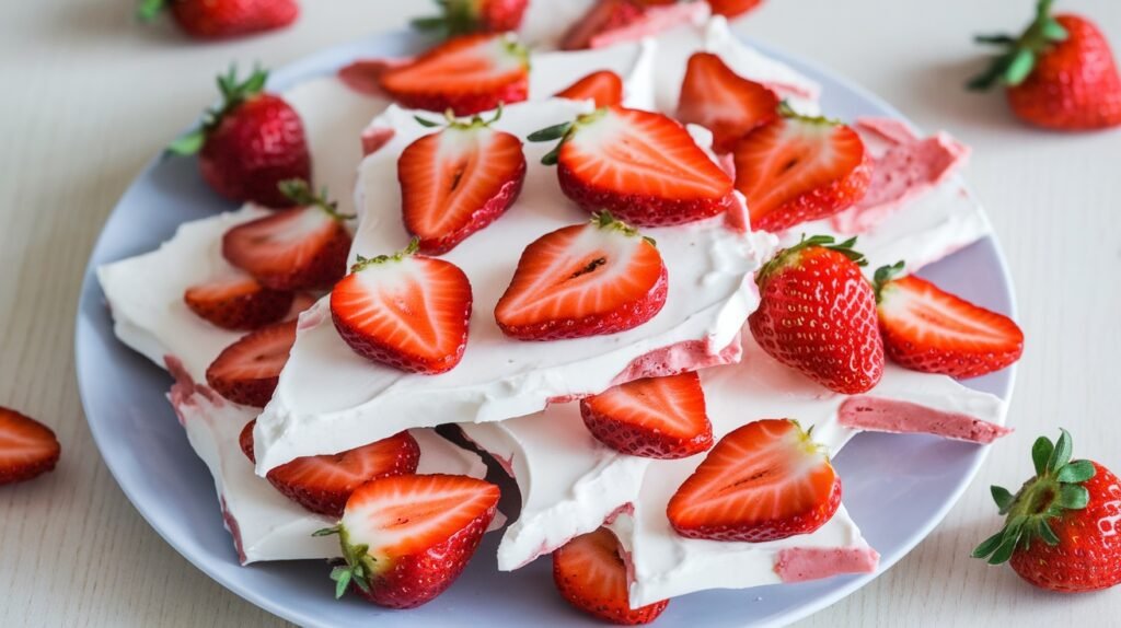 Greek Yogurt Strawberry Bark
