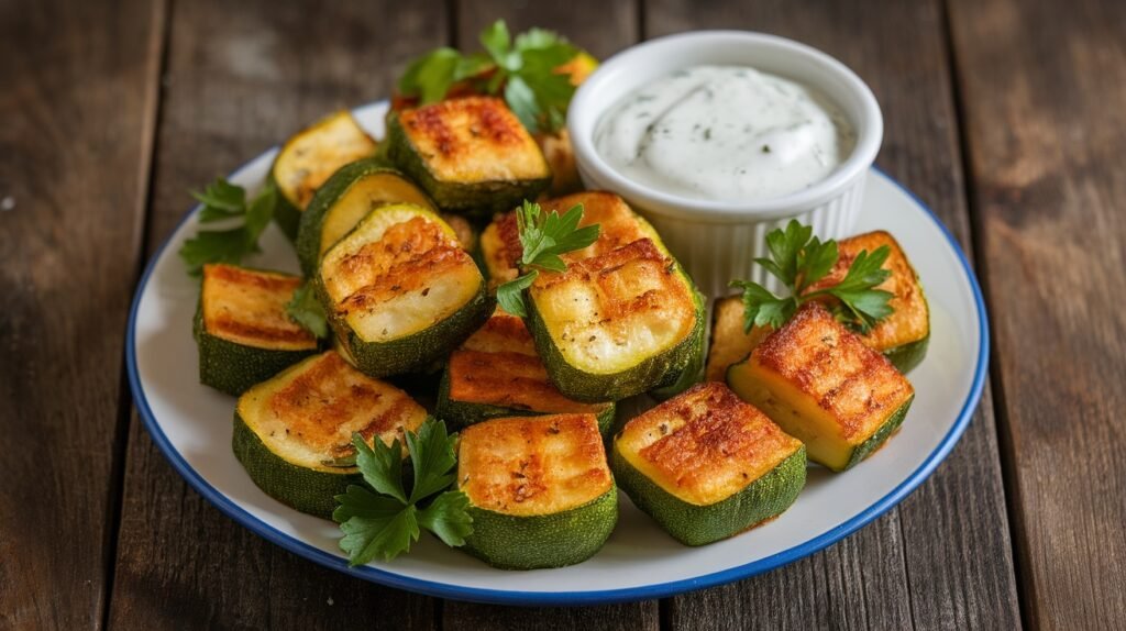 Ranch Roasted Zucchini Bites