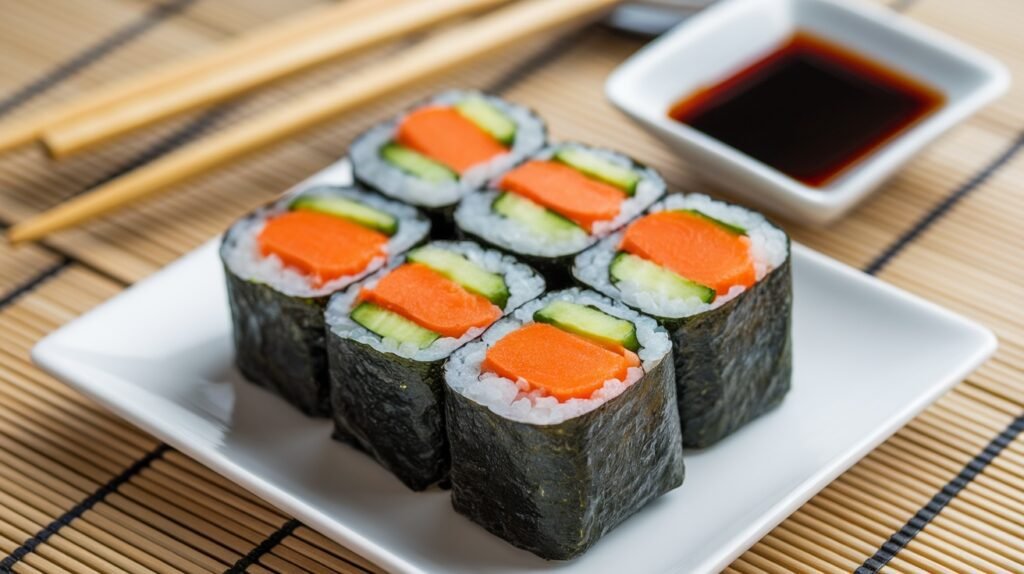 Carrot and Cucumber Sushi Rolls