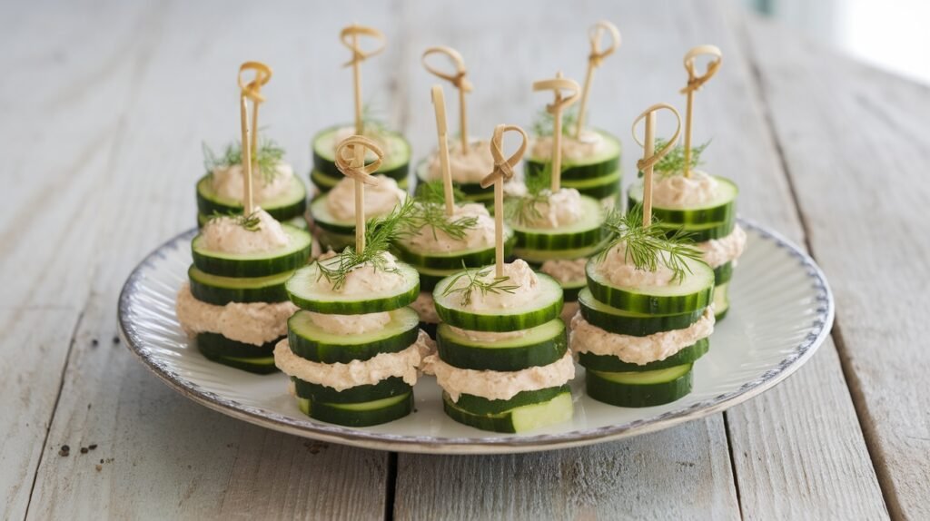 Cucumber Sandwich Skewers